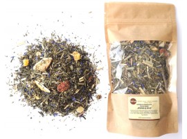 7| Žalioji arbata "DŽIUNGLIŲ GĖLĖS" (natūraliai aromatizuota), 100 g